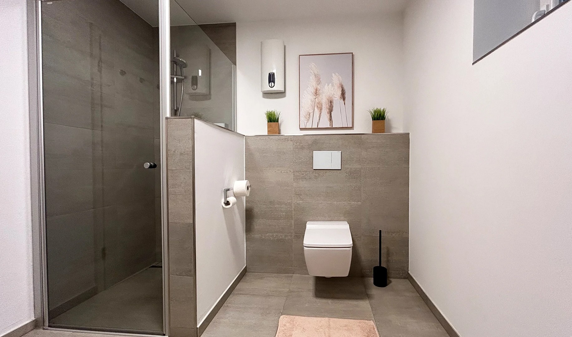 Fernblick badkamer douche