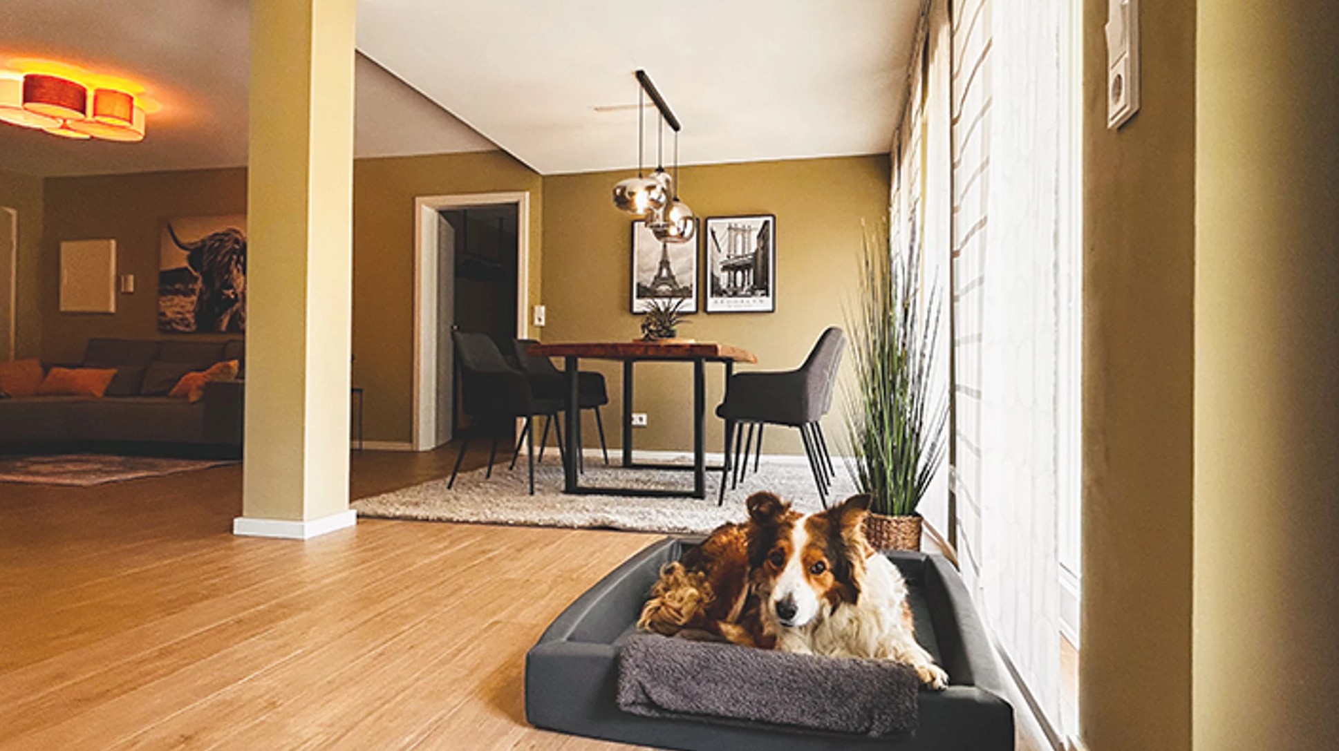 Fernblick woonkamer interieur
